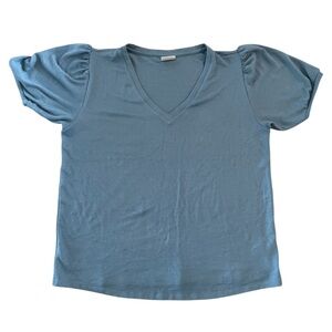 Mod Ref Short Sleeve Soft Puff Sleeve V-Neck Shirt Women's XL